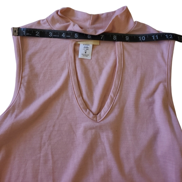 ENOUGH ABOUT ME | BLK & PINK HIGH NECK TANKS W/CUTOUT| SET|  SIZE MEDIUM - Picture 9 of 12